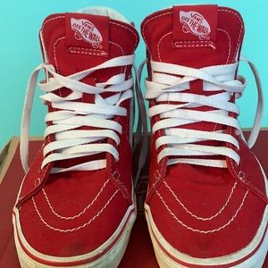 Vans - Sk8-Hi, Red with white